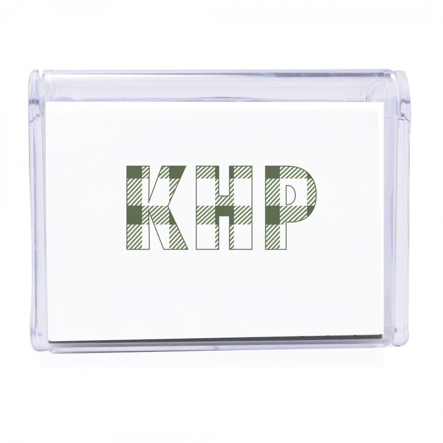 Plaid Monogram Note Box12