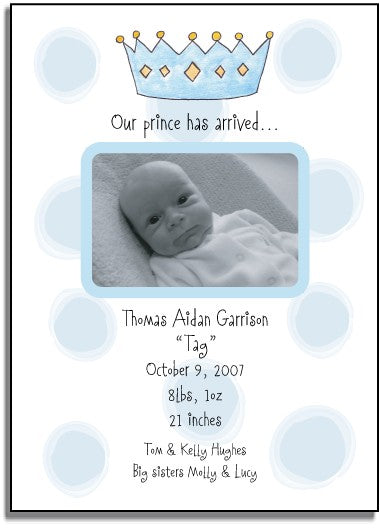 personalized invitations  my prince will come