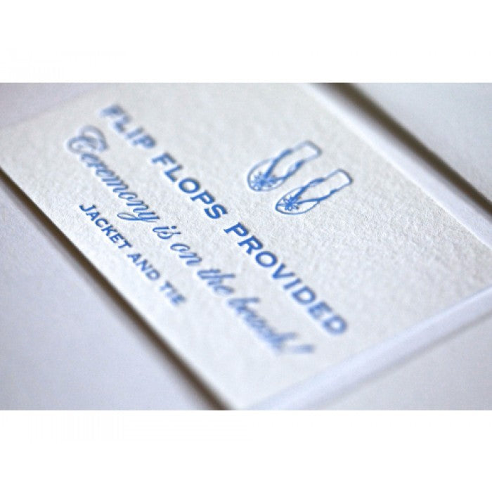 sarah & rob flip flop card