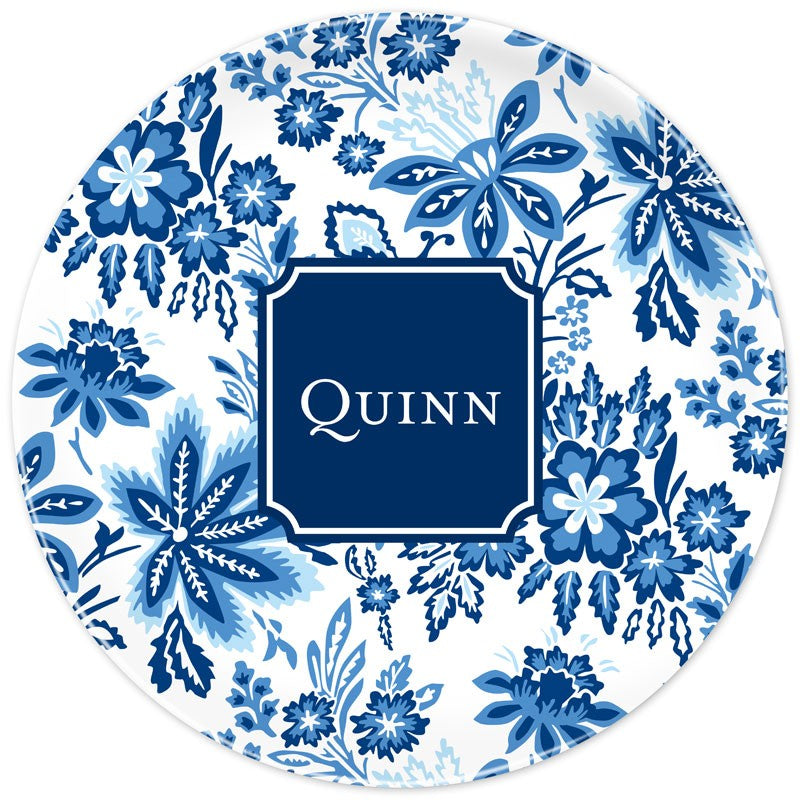 boatman geller classic floral blue plate