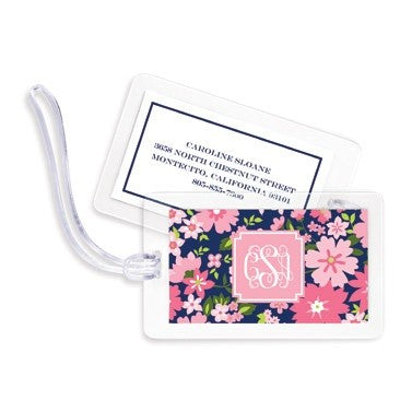boatman geller caroline floral pinks bag tags