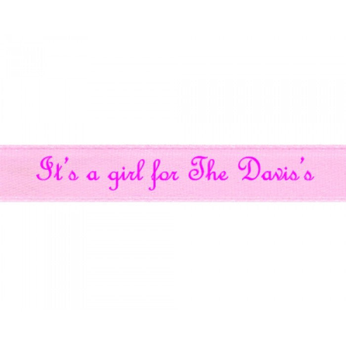 light pink personalized ribbon