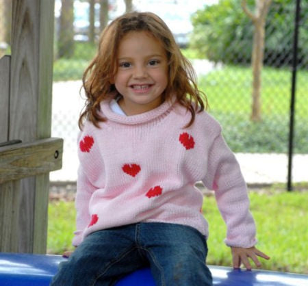 hearts embroidered sweater