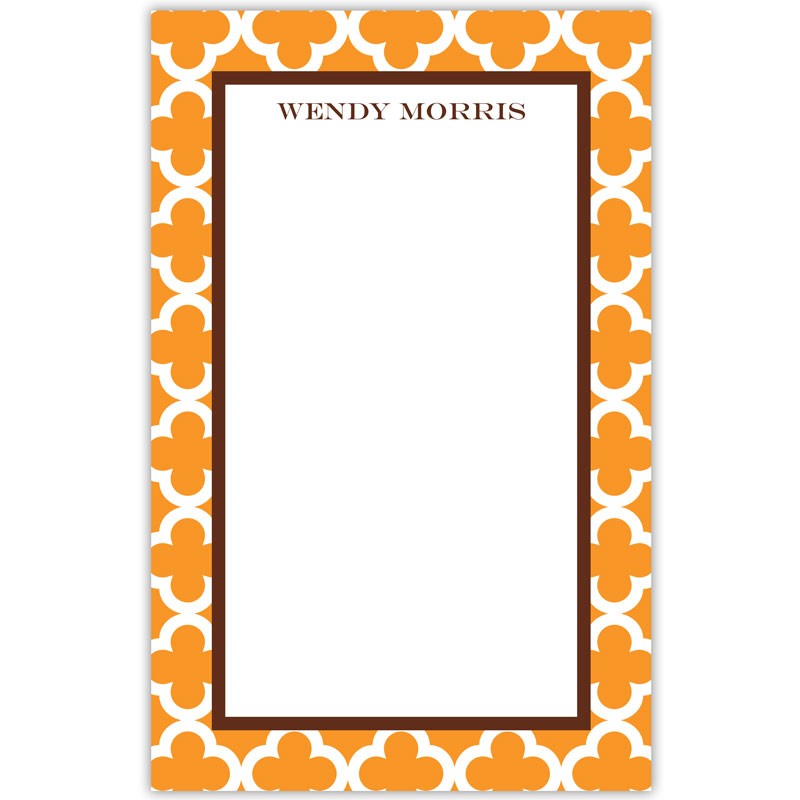 boatman geller bristol tile tangerine notepad