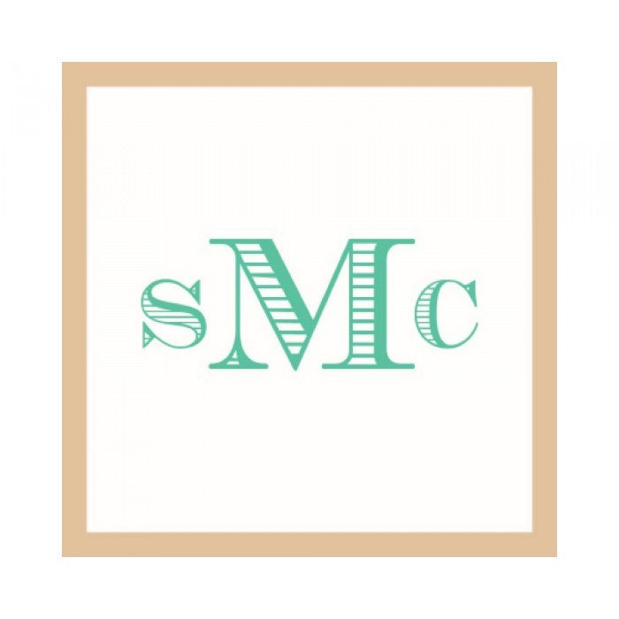 monogram baby gift stickers