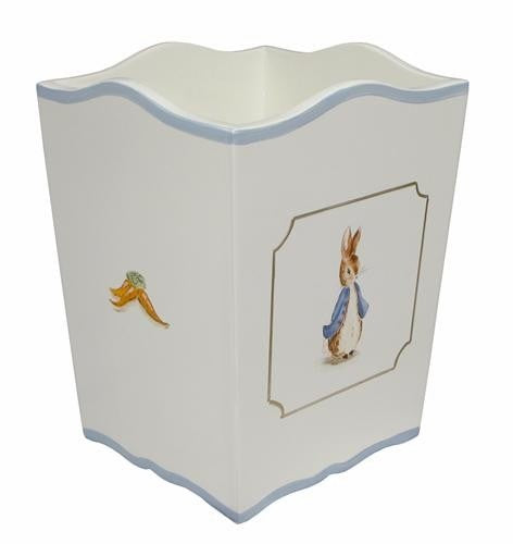 hand painted waste basket