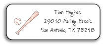 personalized address labels  baseball buff