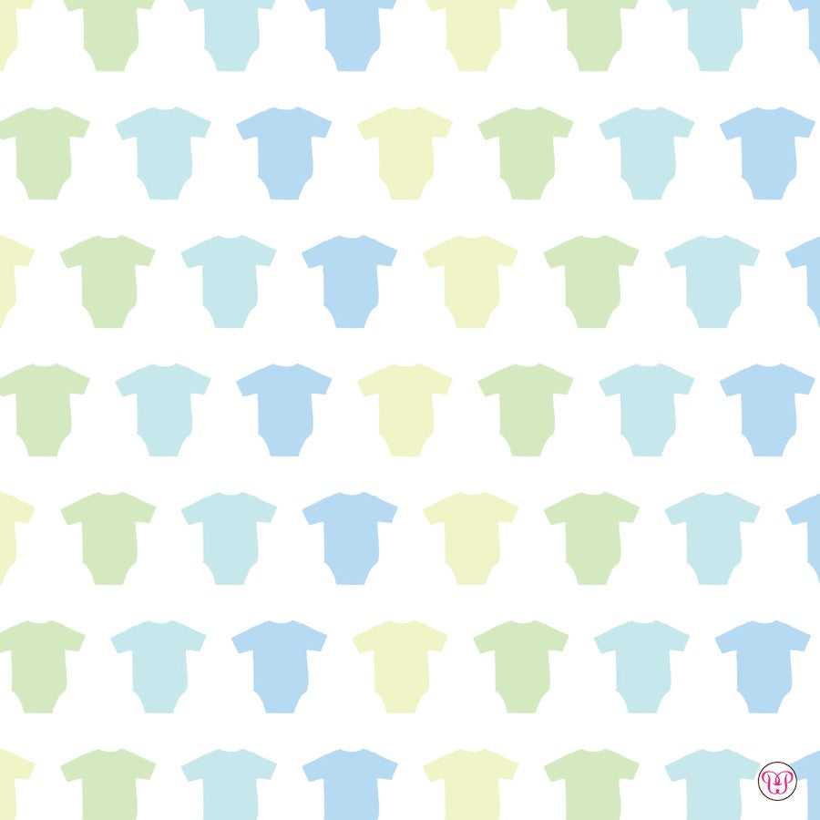 wee onesie blue children's stationary