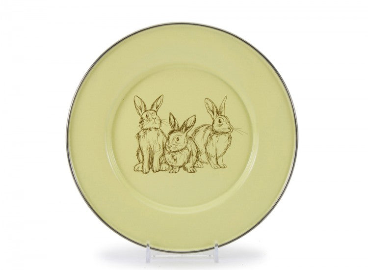 yellow bunny dish keepsake set and box (plate, mug, & bowl)
