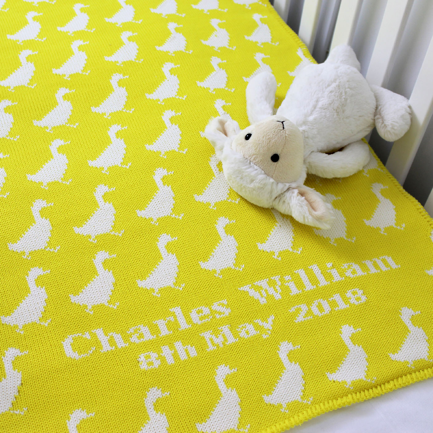 yellow duckling baby blanket