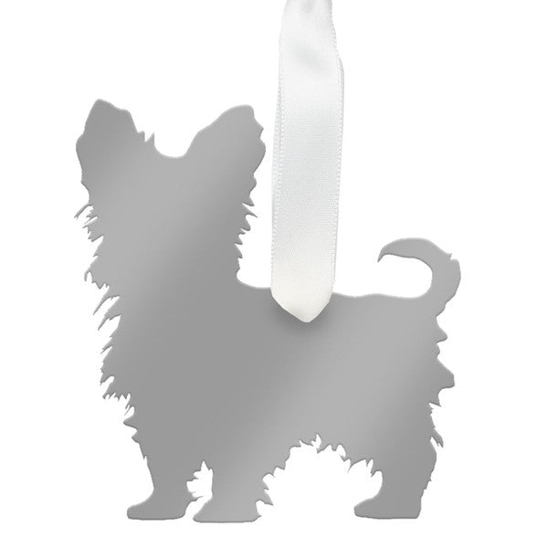yorkshire terrier christmas ornament - gold